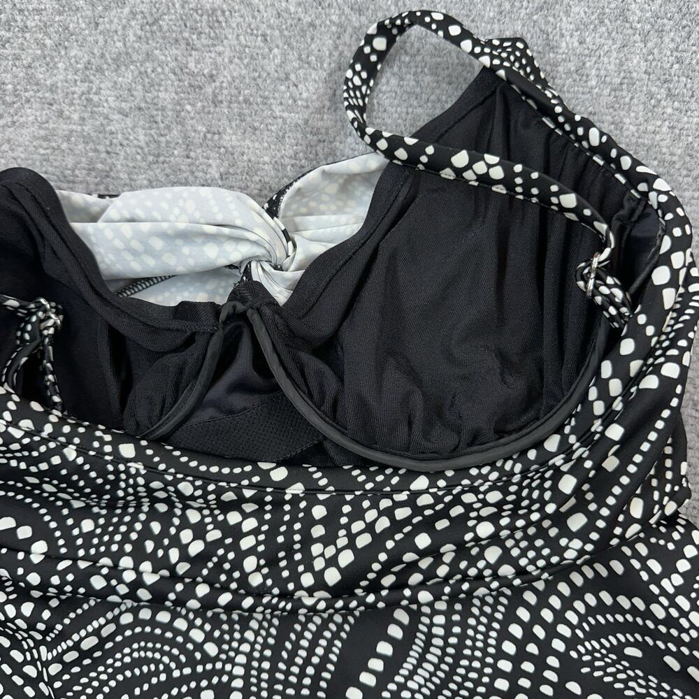 MIRACLESUIT SWIMWEAR TANKINI TOP 12DD ROSWELL BLK/WHITE UNDERWIRE - Picture 8 of 10